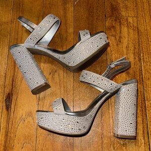 Lulus Rhinestone Platform Heels